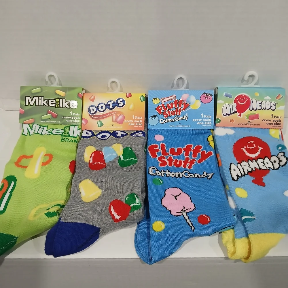 Colorful Candy-Themed Crew Socks Set - Picture 3 of 8